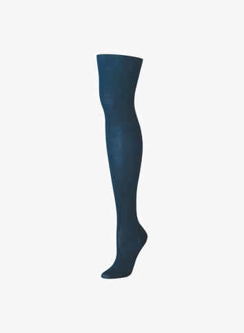 Fijne wollen en katoenen panty's BLEUFORET Blauw